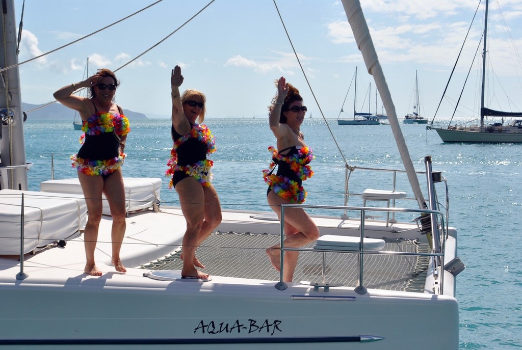Multihull Rendezvous - girls getting in the groove ©  SW